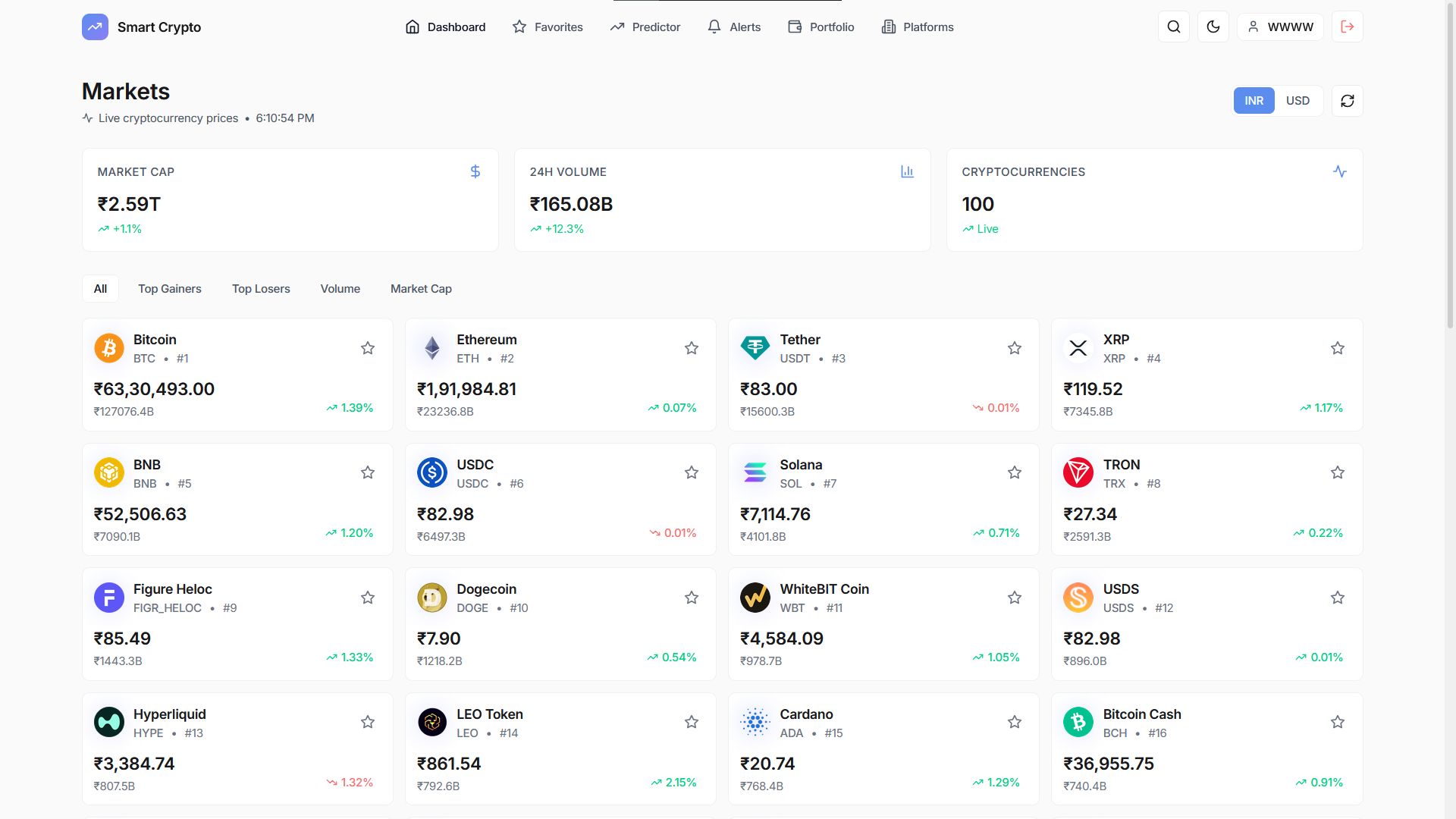 CryptoVault React Application